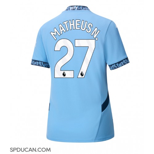 Zenski Nogometni Dres Manchester City Matheus Nunes #27 Domaci 2024-25 Kratak Rukav